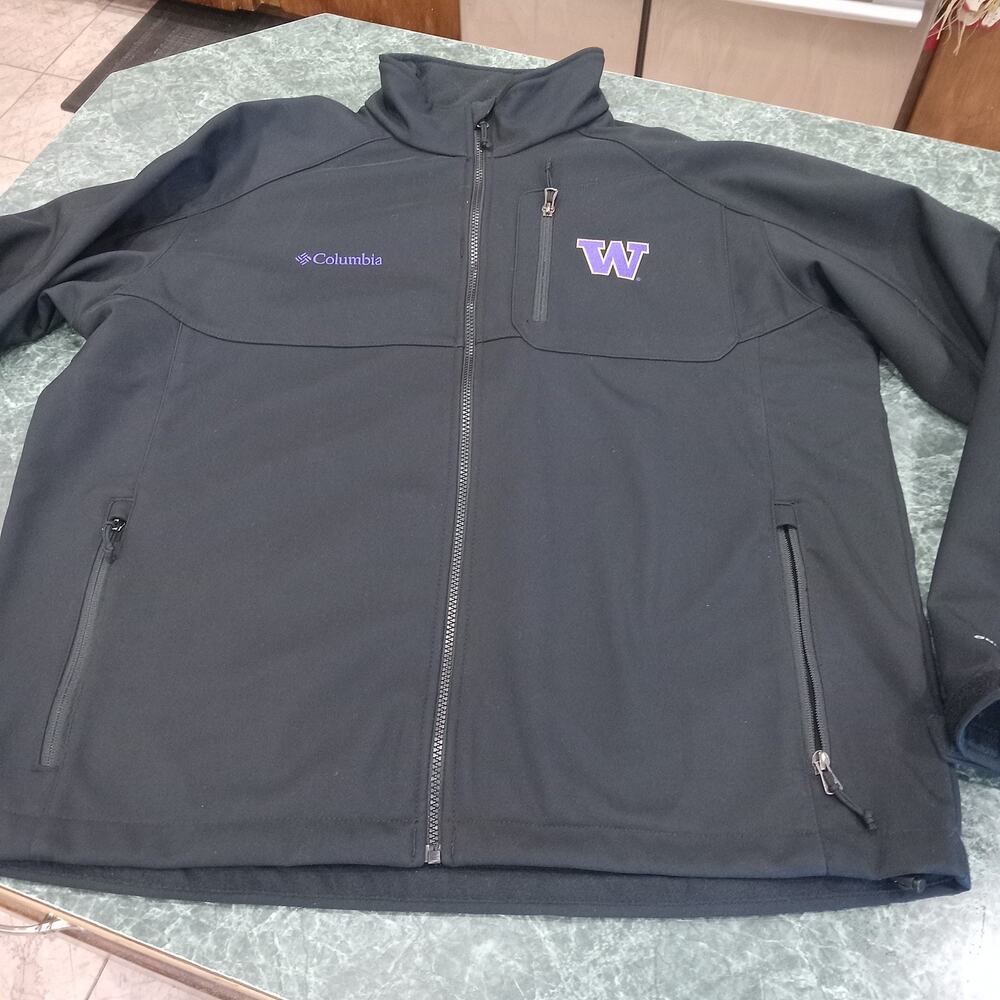 Columbia Jacket Rainproof XL Sportswear Univ of Washington Athletic Jacket UW